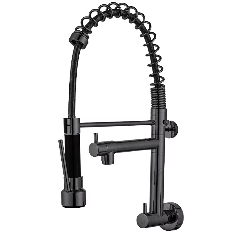 Commercial Kitchen Taps - Modern Design Stainless Steel 3-Way Spring