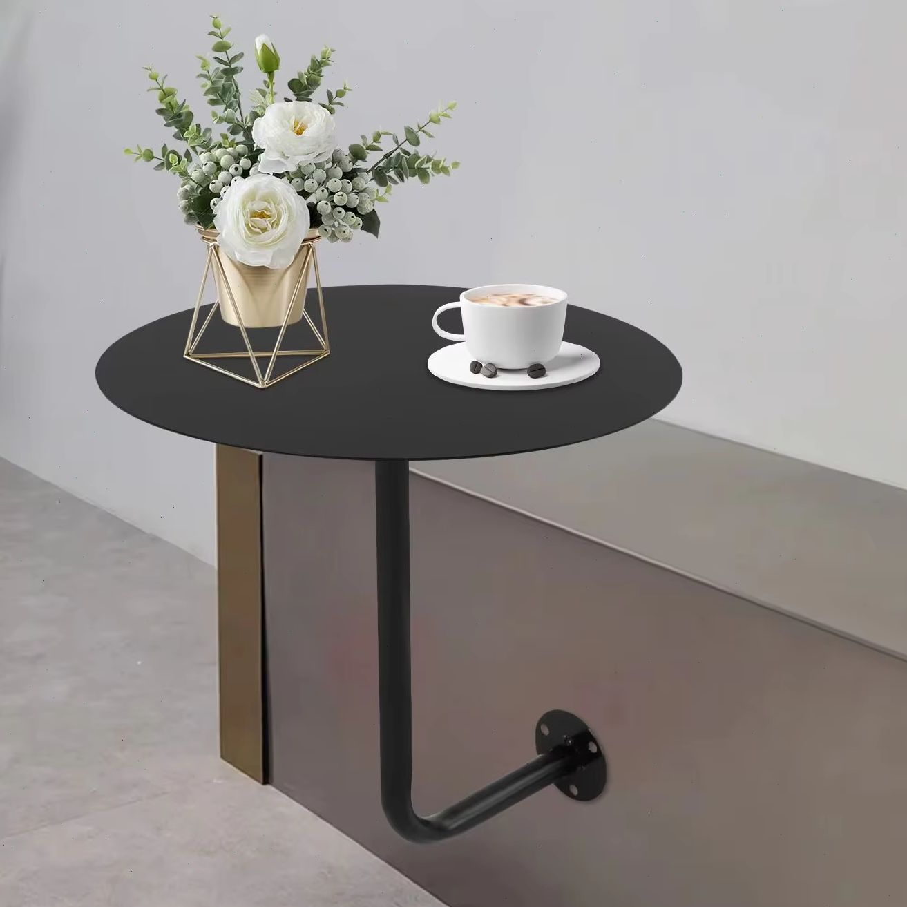 Commercial Kitchen Paint - 40cm Round Wall Mounted Bar Table