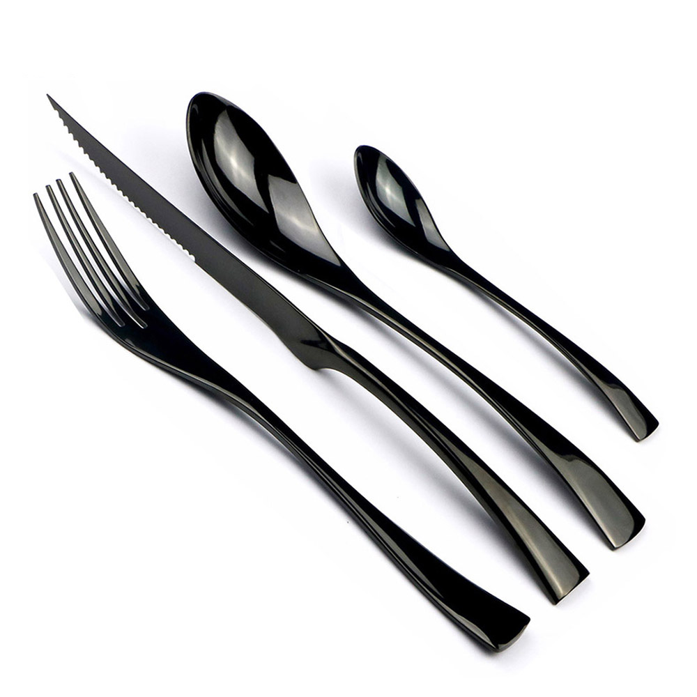Commercial Kitchen Knives - 4-Piece 18/10 Stainless Steel Flatware Set