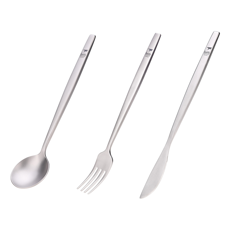 Commercial Kitchen Knives - Keith Titanium Portable Spoon Fork Knife