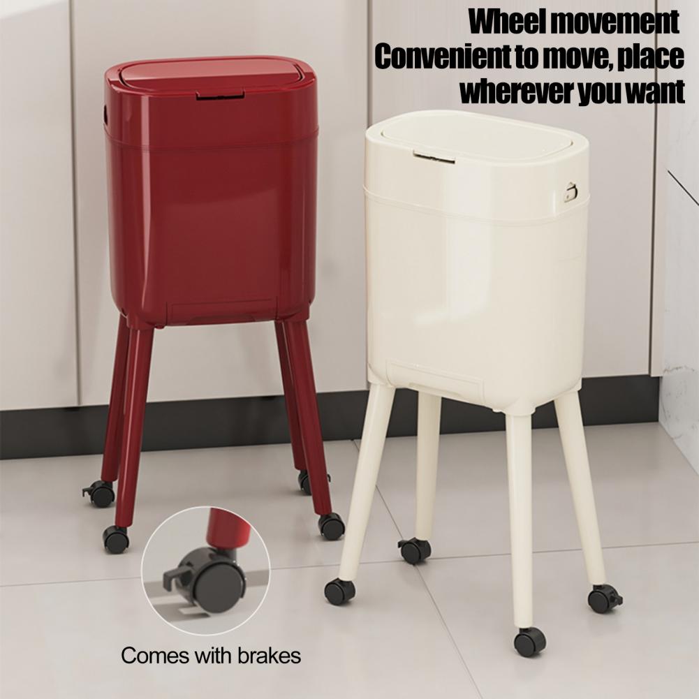 Commercial Kitchen On Wheels - Trash Can with with Heightened Legs