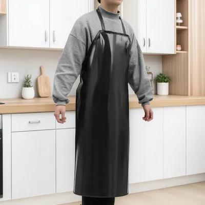 Commercial Kitchen Paint - Black Heavy Duty PVC Apron 110x80cm