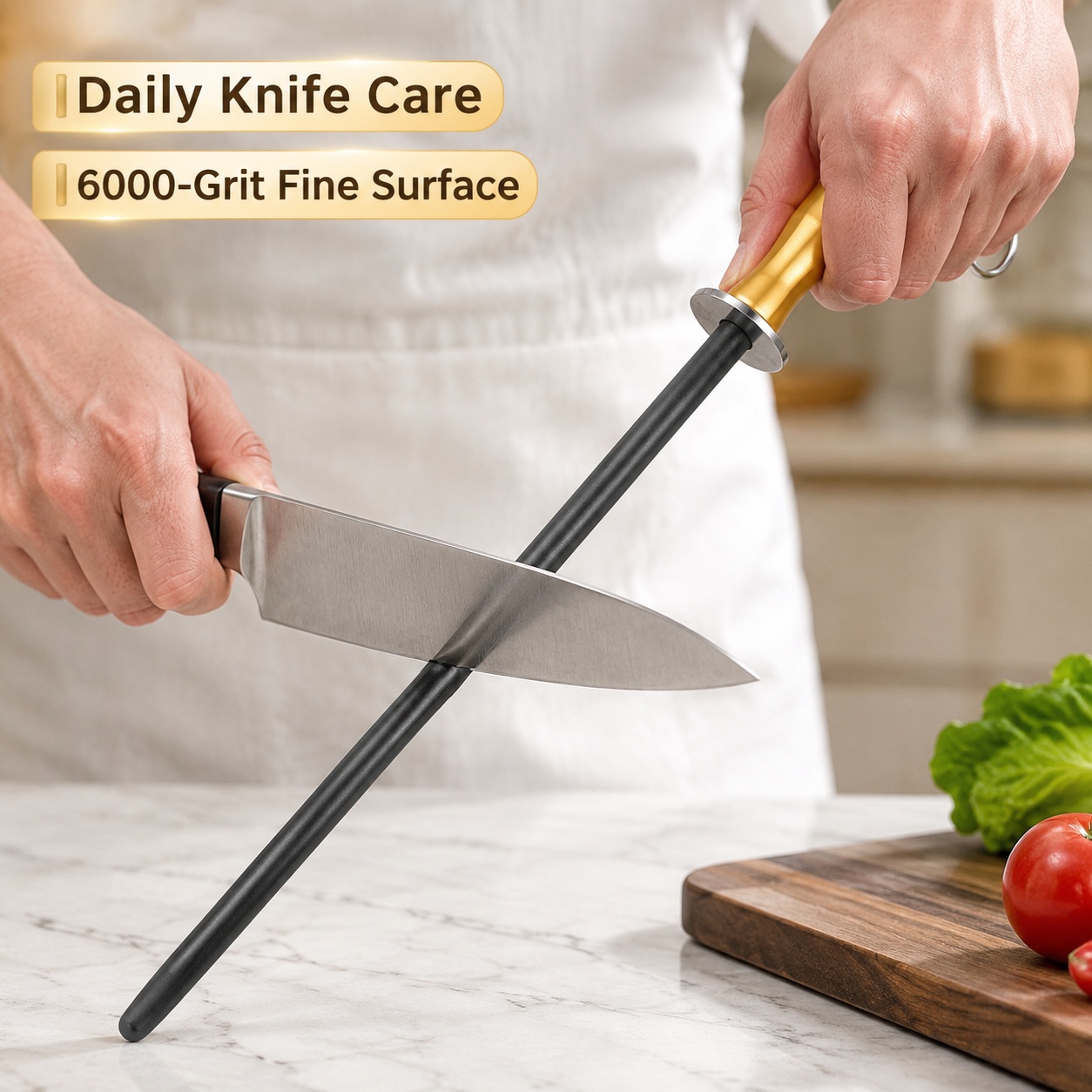 Commercial Kitchen Knife Sharpener - Professional Knife Sharpener,Butcher Sharpening Steel, Fast