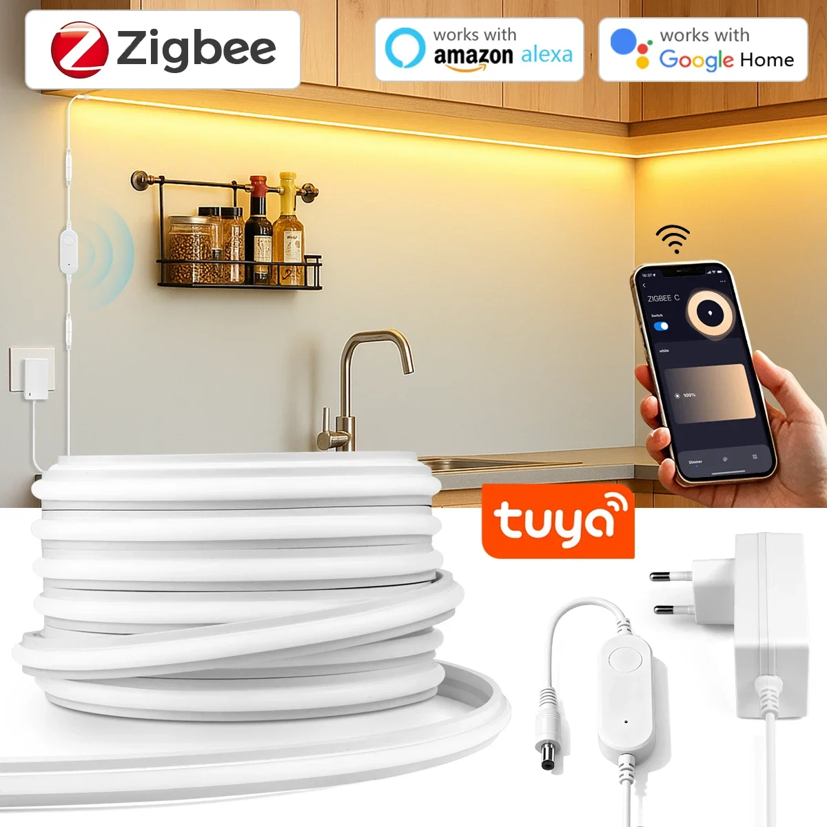 Commercial Kitchen Lighting - Zigbee 3.0 24V Neon LED Strip