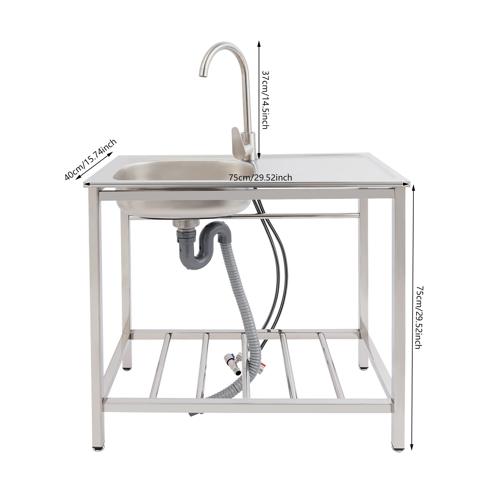 Stainless Steel Sink Free Stan - Commercial Kitchen Taps recension och pris