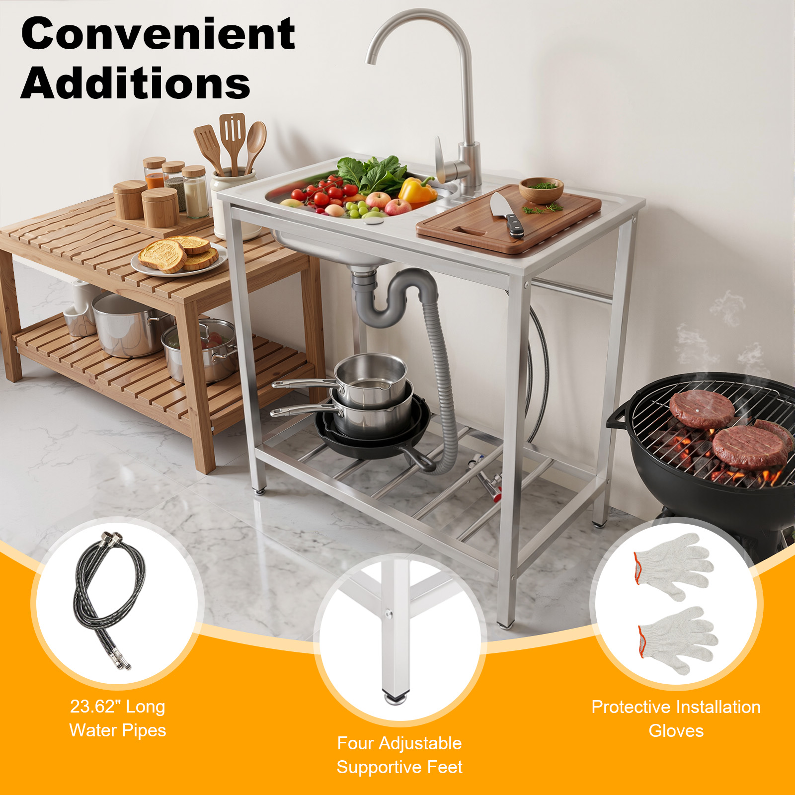 Stainless Steel Sink Free Stan - Commercial Kitchen Taps recension och pris