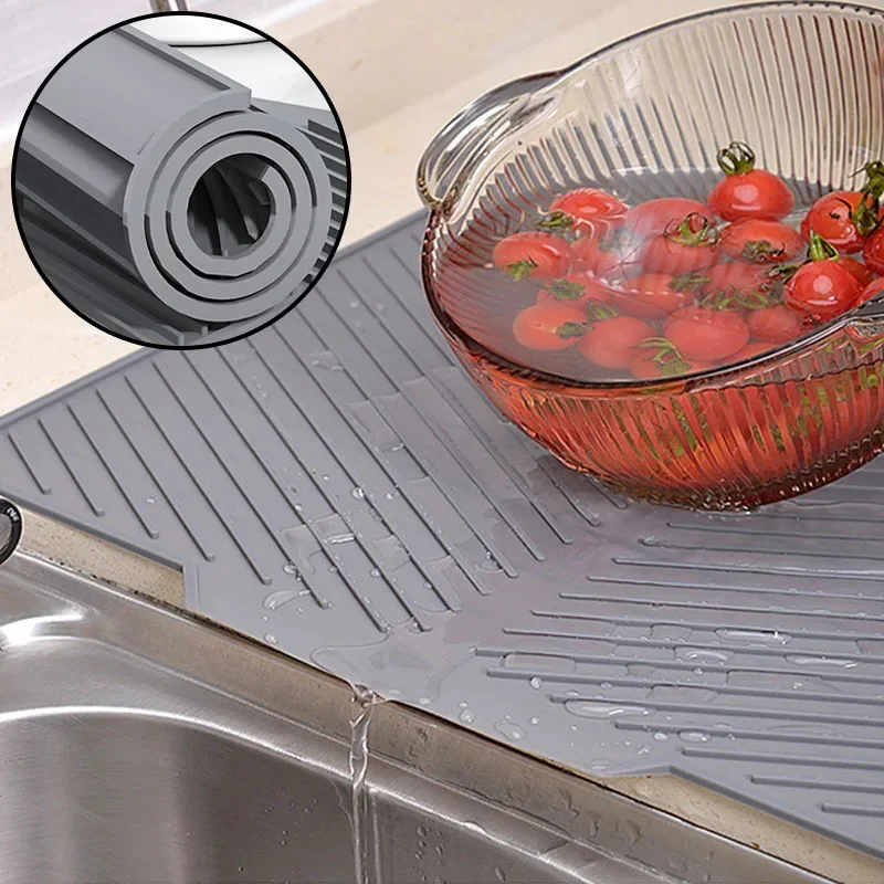 Silicone Dish Draining Mat, Po - Commercial Kitchen Floor Drain recension och pris