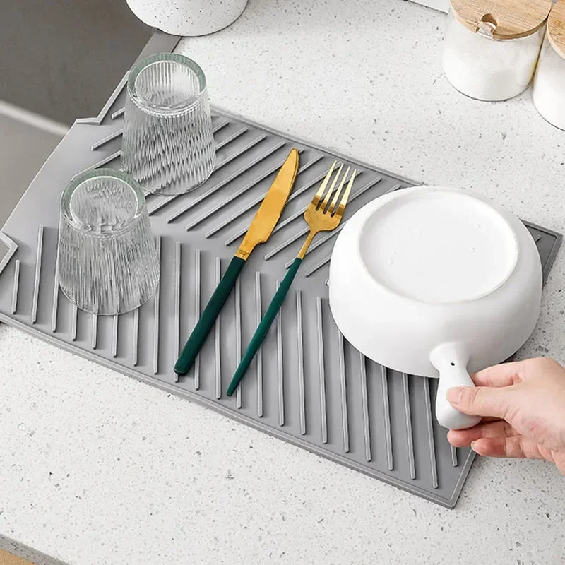 Silicone Dish Draining Mat, Po - Commercial Kitchen Floor Drain recension och pris