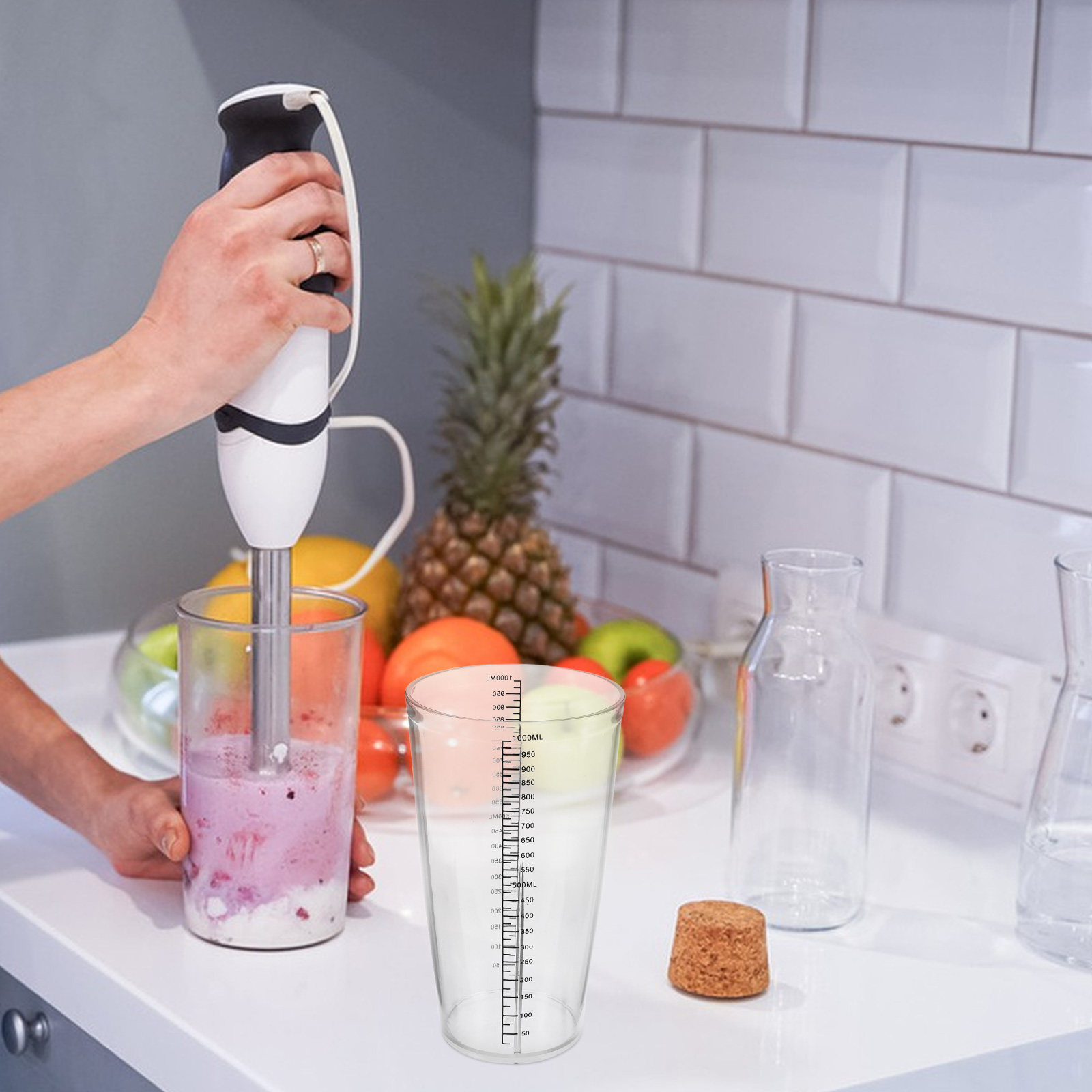 Plastic Graduated Mixing Cup 1 - Bar Blender Mixing recension och pris