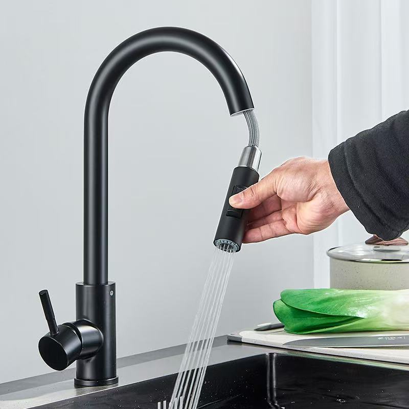 Black Silver Kitchen Faucet, D - Commercial Kitchen Mixer Tap recension och pris