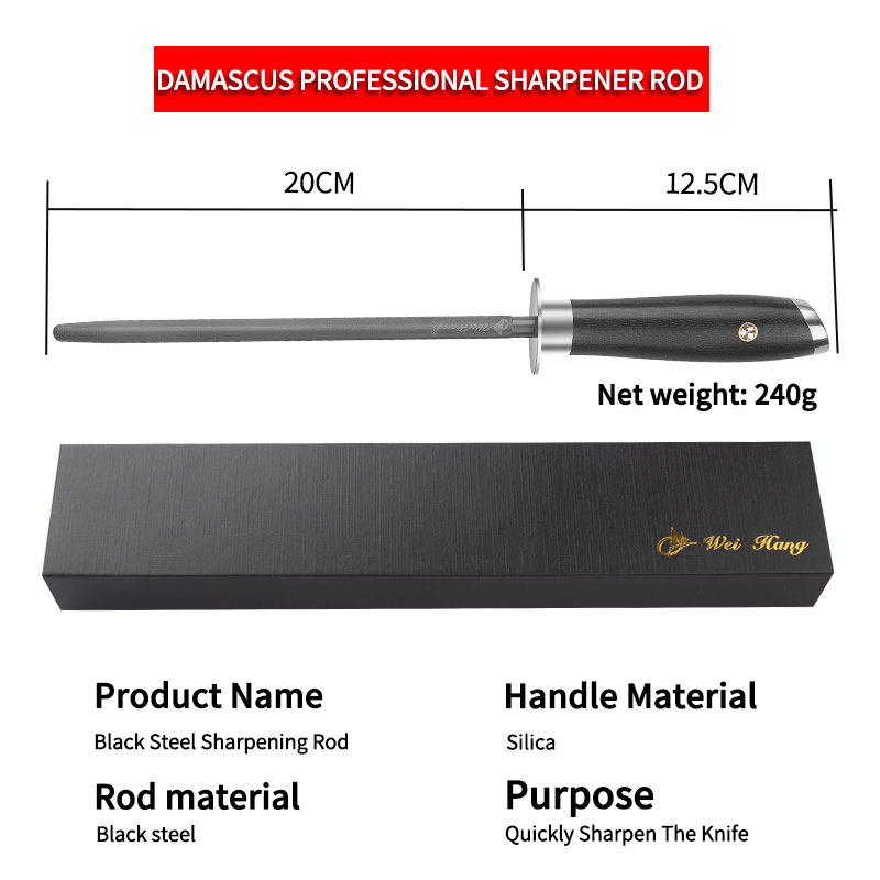 Titanium Sharpening Rod with D - Commercial Kitchen Knife Sharpener recension och pris