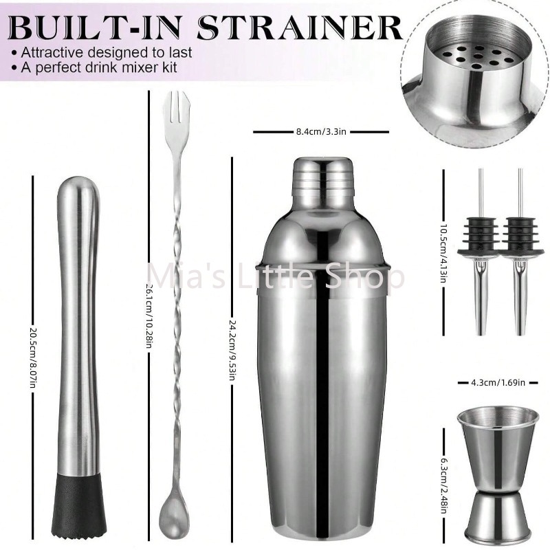 Glass Cocktail Shaker Set, Han - Bar Blender Mixing recension och pris