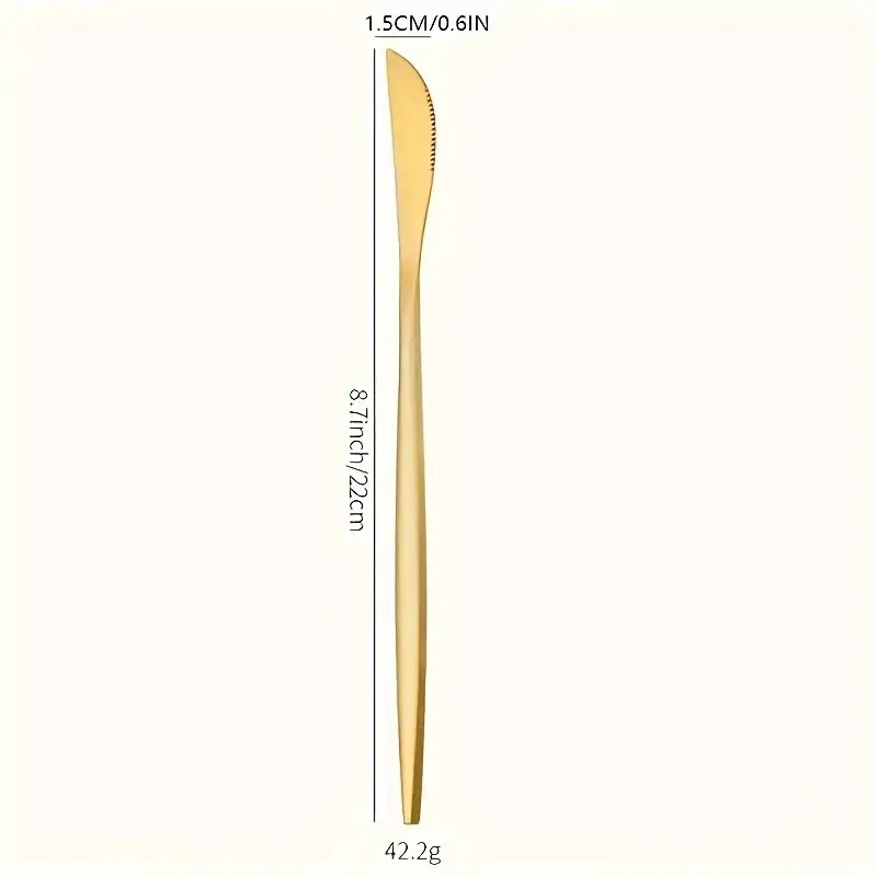 12pcs Golded Dinner Knives Sta - Commercial Kitchen Knives recension och pris