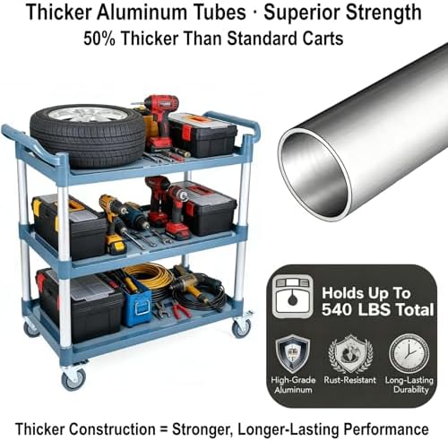 3-Tier Rolling Utility Cart on - Commercial Kitchen On Wheels recension och pris