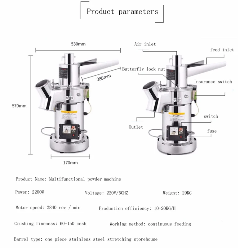 Commercial Multifunctional New - Commercial Kitchen Grinder recension och pris