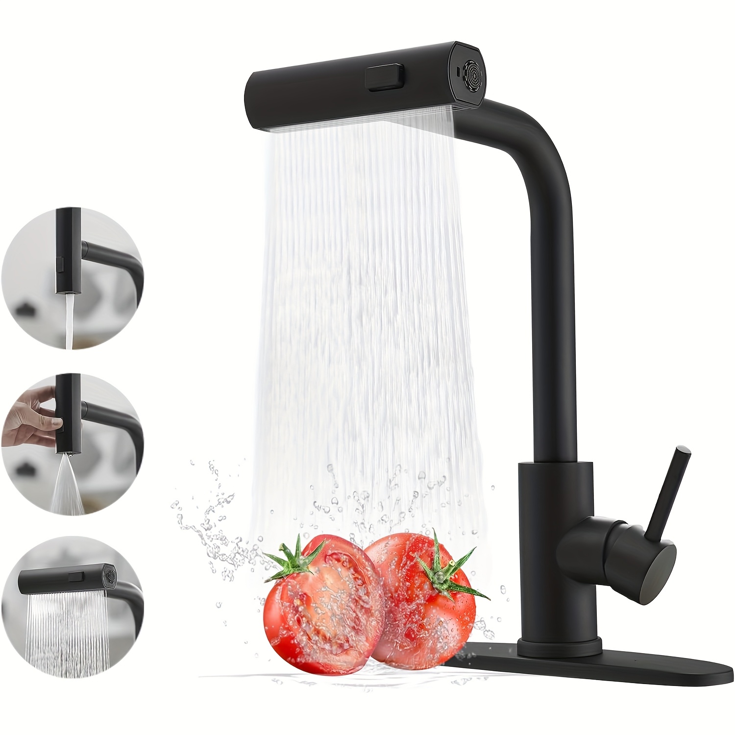 1 PC Black Kitchen Faucet With - Commercial Kitchen Taps recension och pris