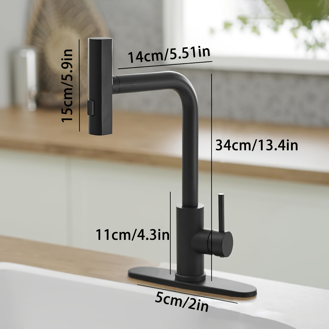 1 PC Black Kitchen Faucet With - Commercial Kitchen Taps recension och pris