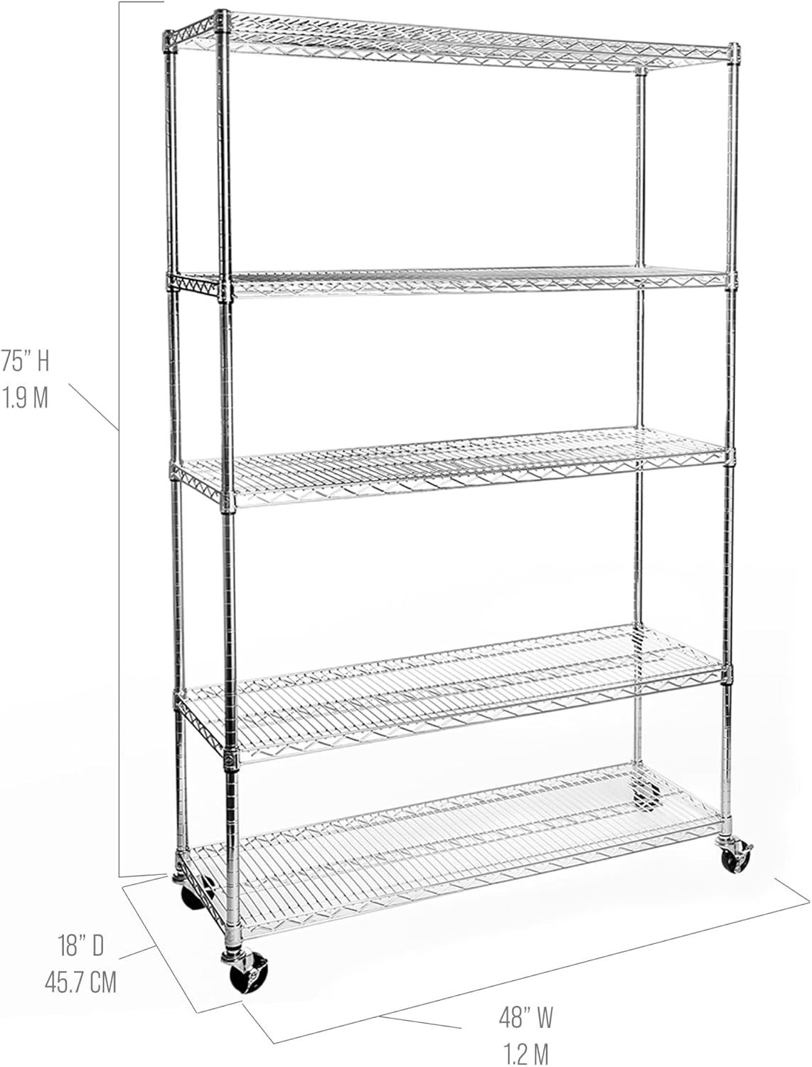 Commercial Grade Five Tier Ste - Commercial Kitchen Shelving recension och pris