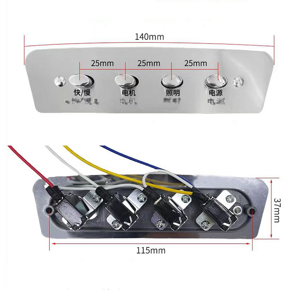1pc 4-key Push Button Switch C - Commercial Kitchen Range Hood recension och pris