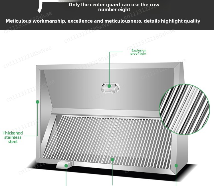Thickened Stainless Steel Fume - Commercial Kitchen Range Hood recension och pris