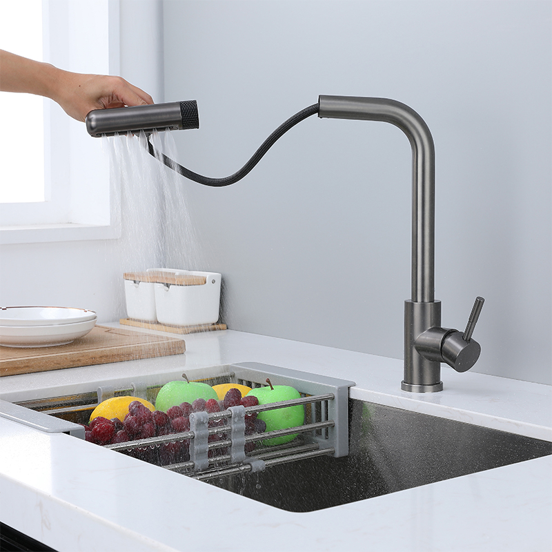 6 Mode Gray Kitchen Faucets Pu - Commercial Kitchen Mixer Tap recension och pris