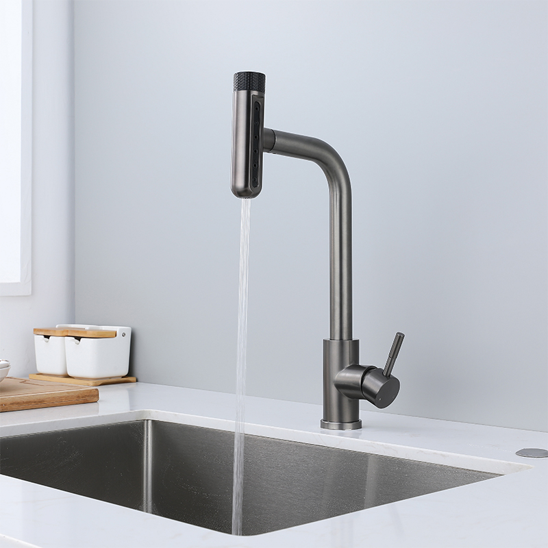 6 Mode Gray Kitchen Faucets Pu - Commercial Kitchen Mixer Tap recension och pris