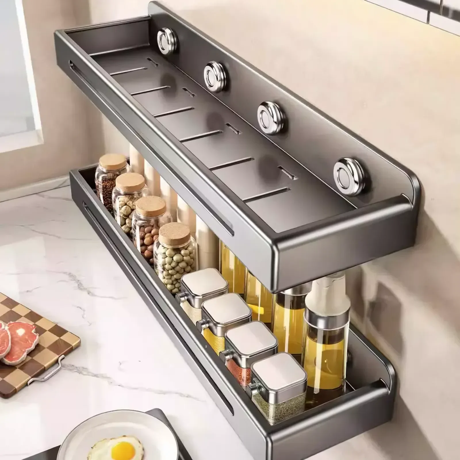 Wall Mount Bathroom Rack Bathr - Commercial Kitchen Wall Shelves recension och pris
