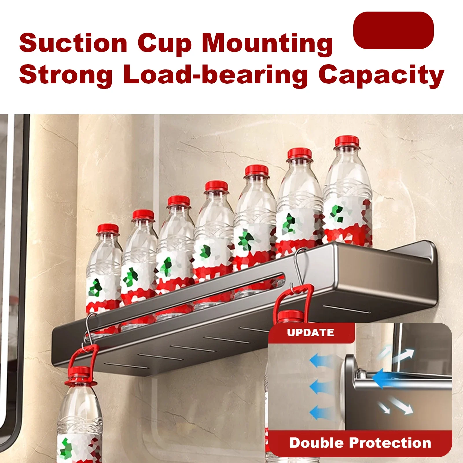 Wall Mount Bathroom Rack Bathr - Commercial Kitchen Wall Shelves recension och pris