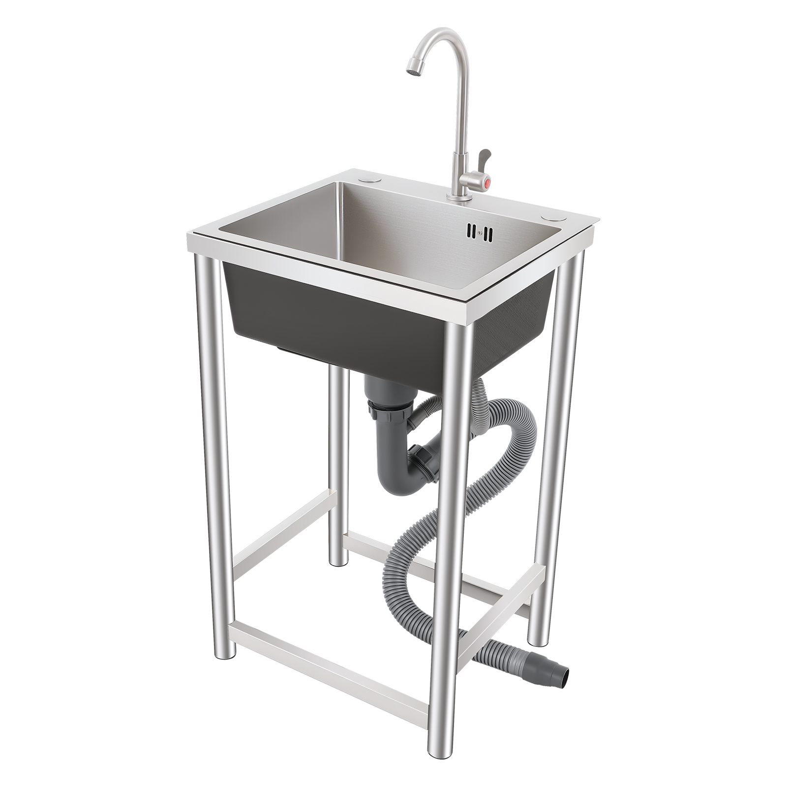 Freestanding Kitchen Sink with - Commercial Kitchen Taps recension och pris
