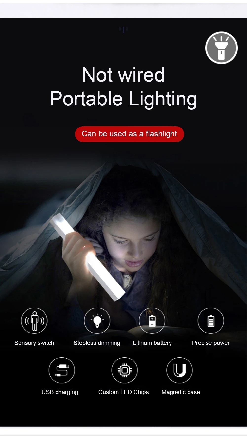 USB Charging LED Lights PIR Mo - Commercial Kitchen Lighting recension och pris