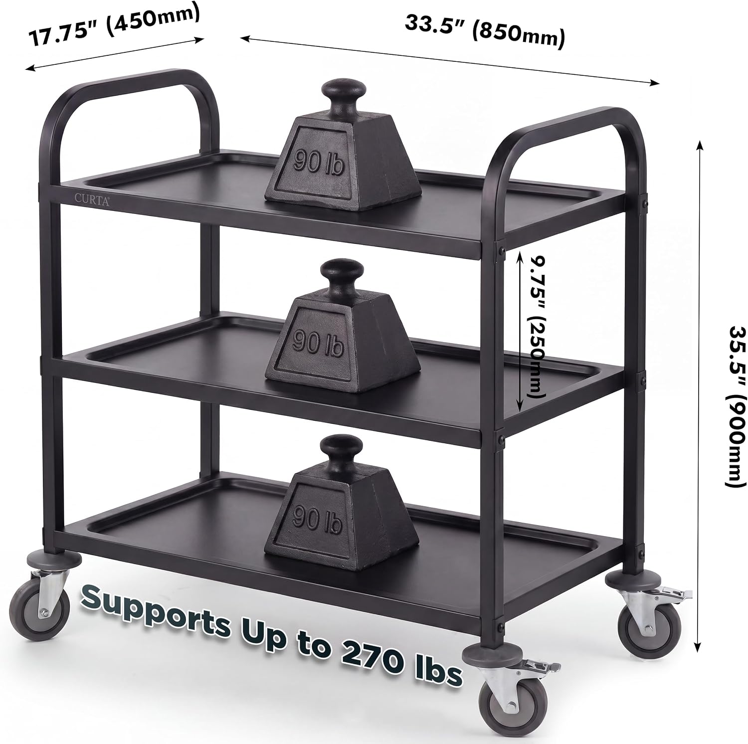 Black Stainless Steel Serving  - Commercial Kitchen On Wheels recension och pris