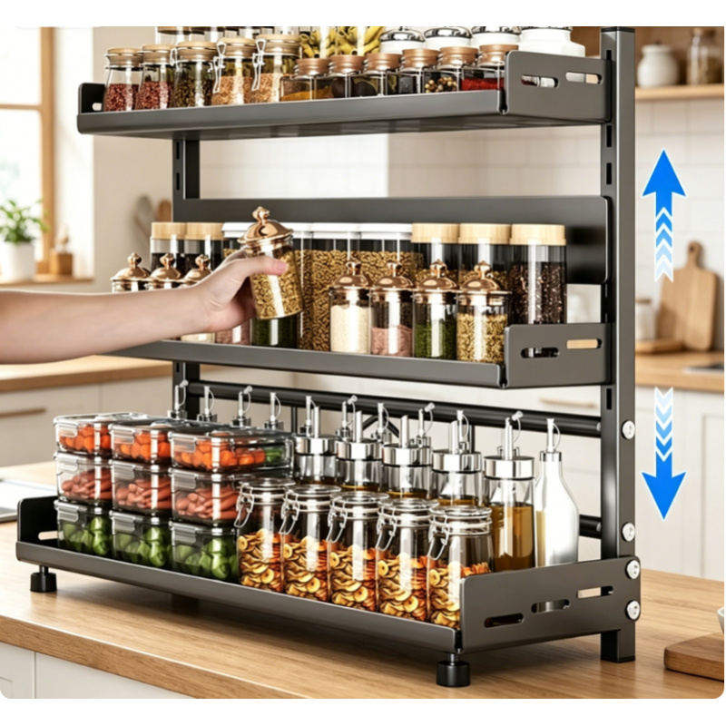 3 Tier Spice Storage Rack for  - Commercial Kitchen Shelving recension och pris