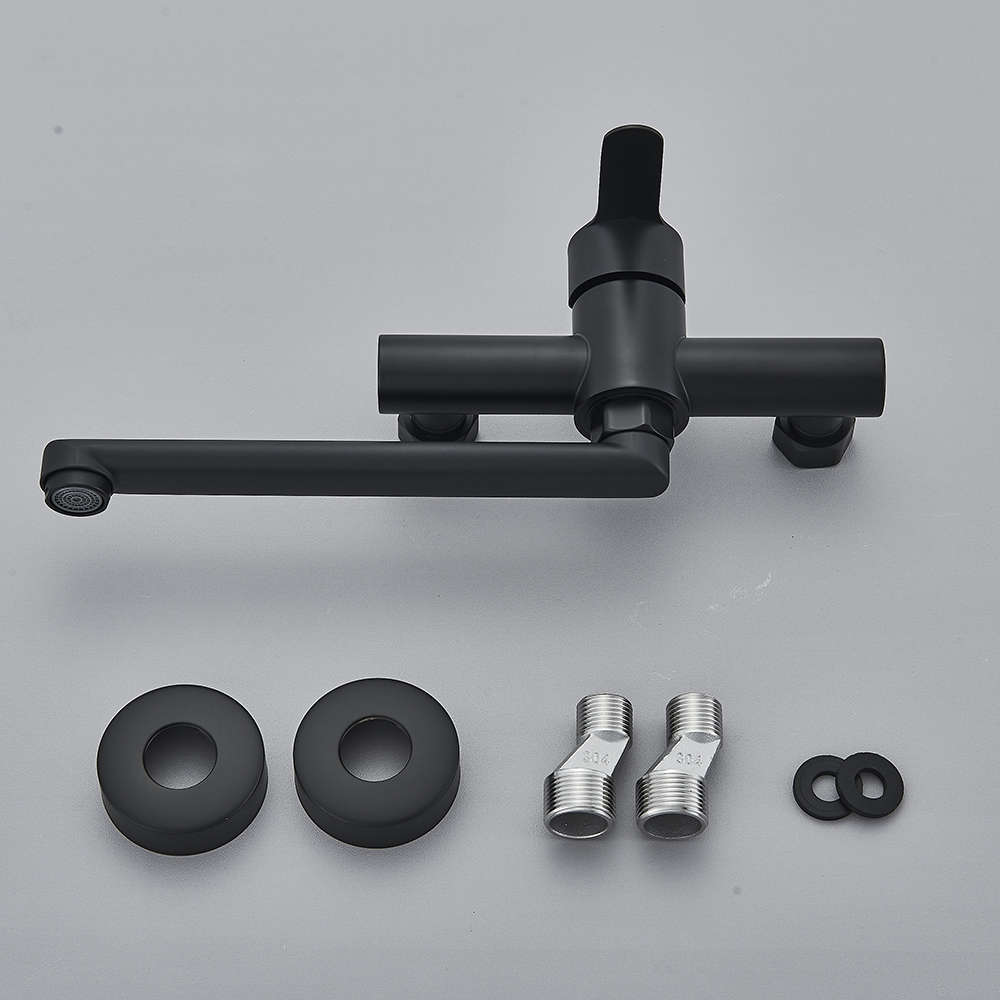 Black Wall Mounted Kitchen Fau - Commercial Kitchen Mixer Tap recension och pris