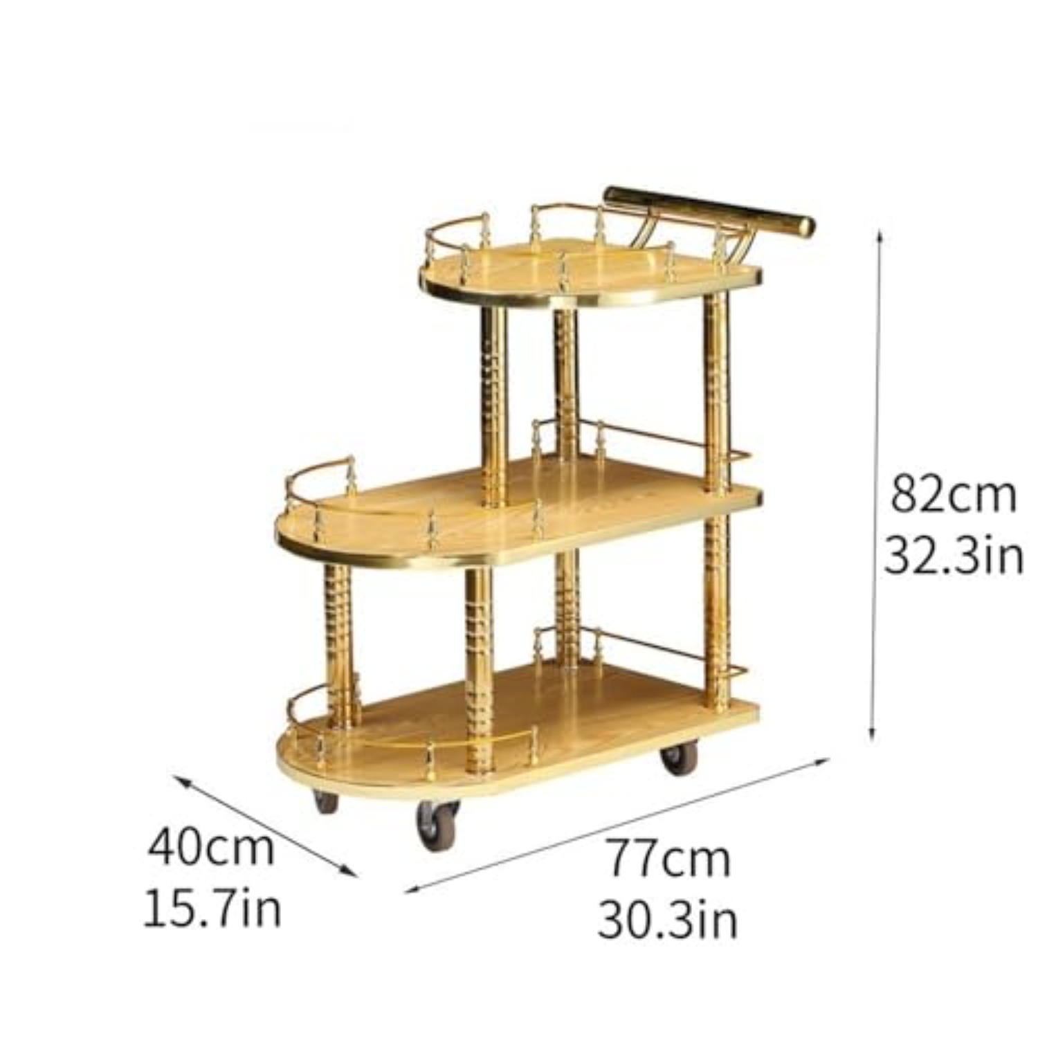 3-Tier Bar Cart, Restaurant Ut - Commercial Kitchen On Wheels recension och pris