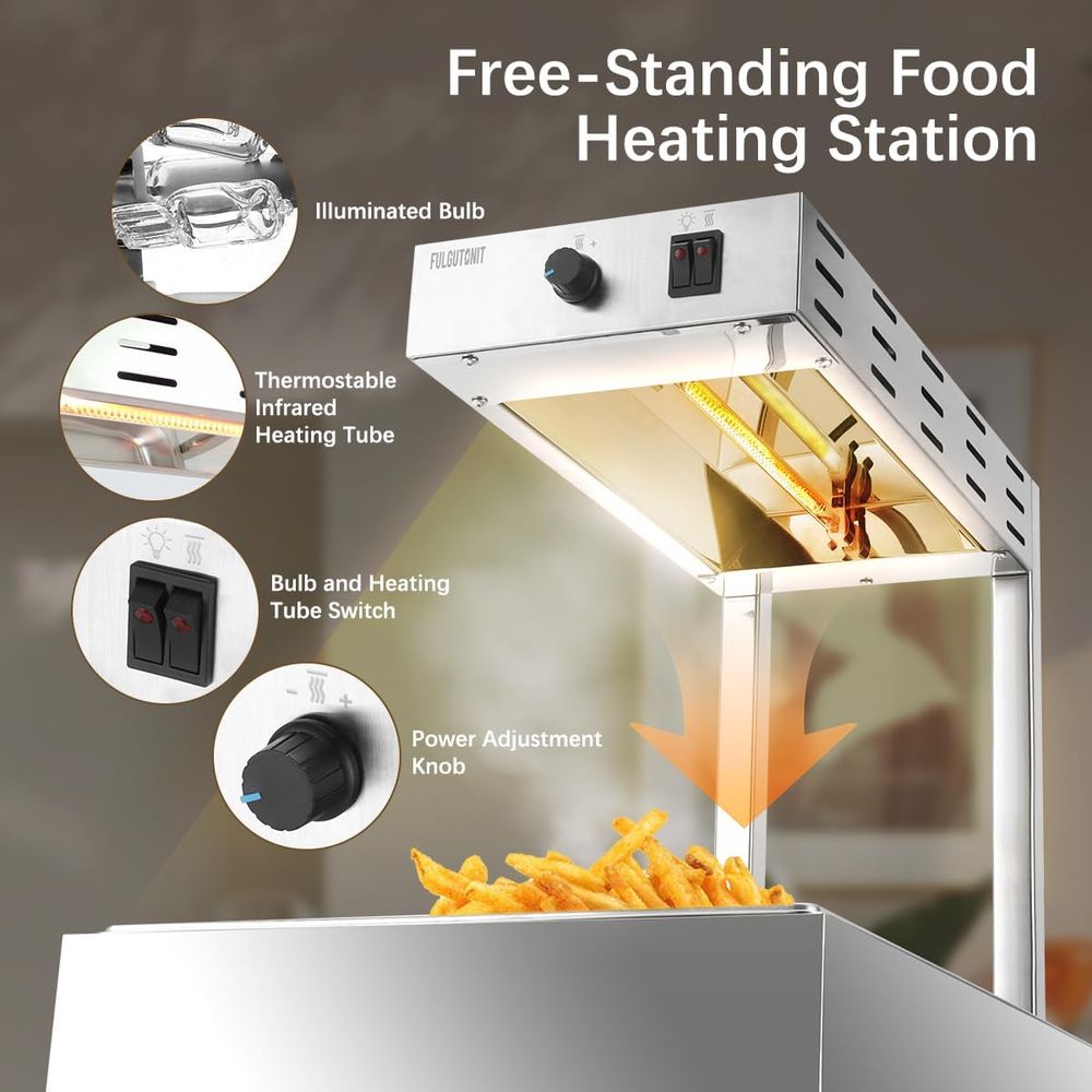 French Fry Warmer, Commercial  - Commercial Kitchen Lighting recension och pris