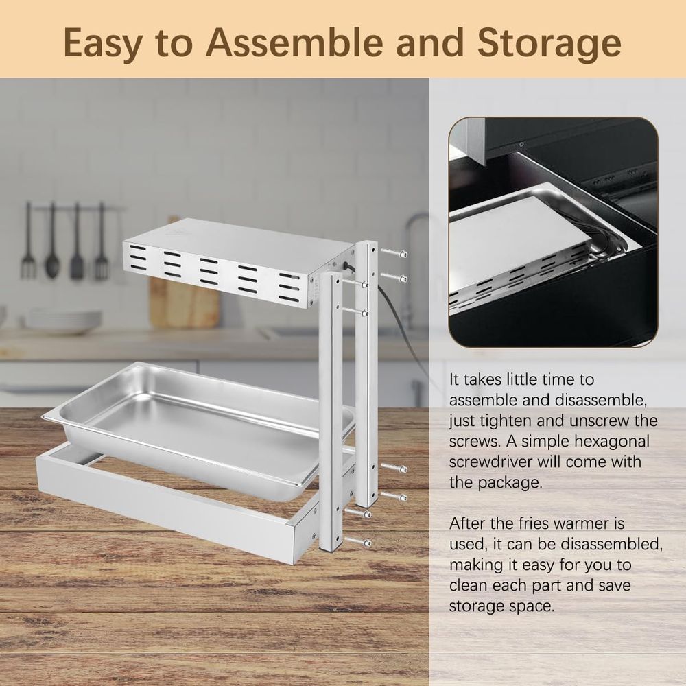 French Fry Warmer, Commercial  - Commercial Kitchen Lighting recension och pris