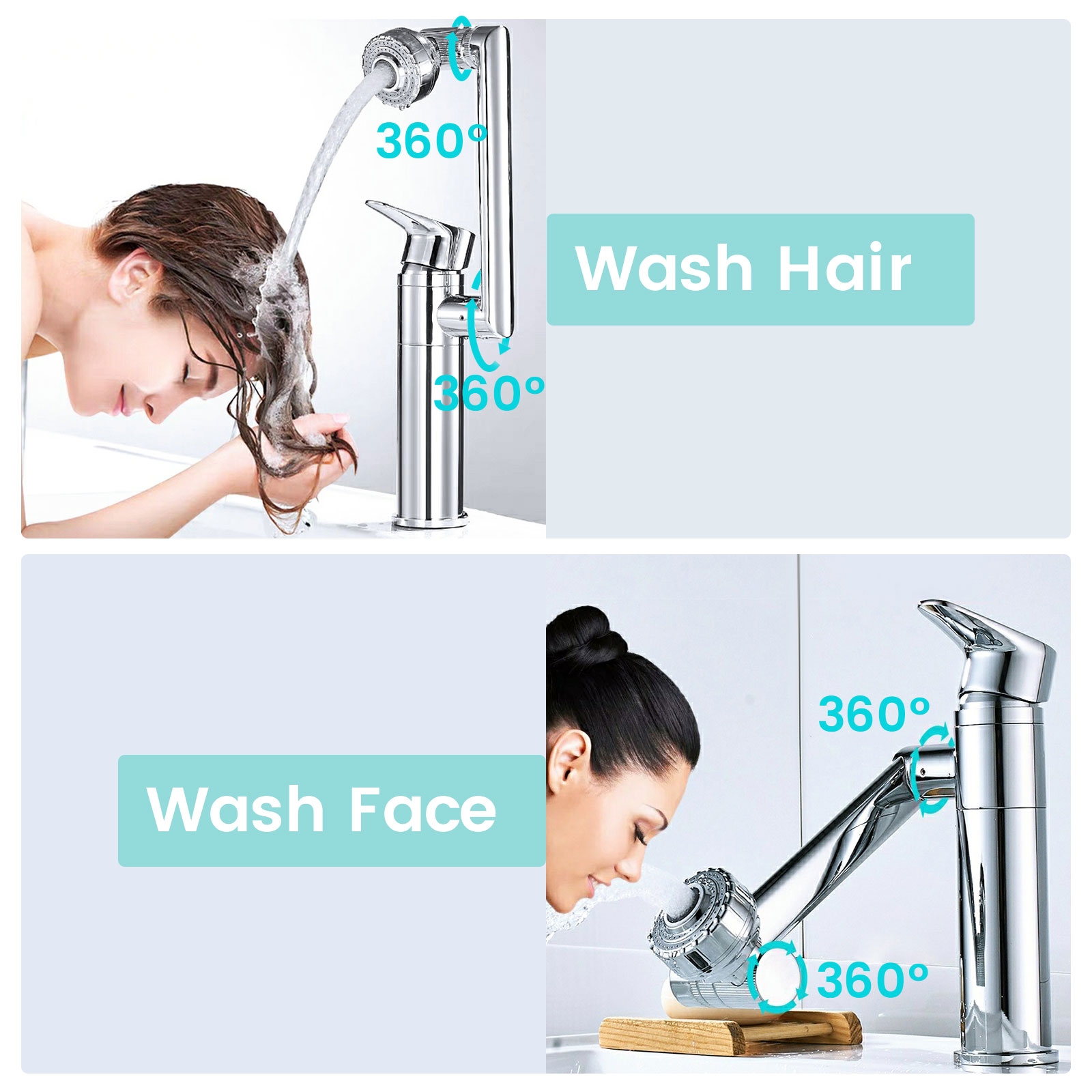 1080 Degree Basin Faucet Kitch - Commercial Kitchen Mixer Tap recension och pris