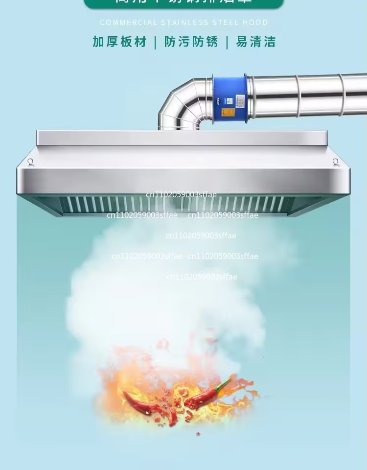 Thickened stainless steel fume - Commercial Kitchen Range Hood recension och pris
