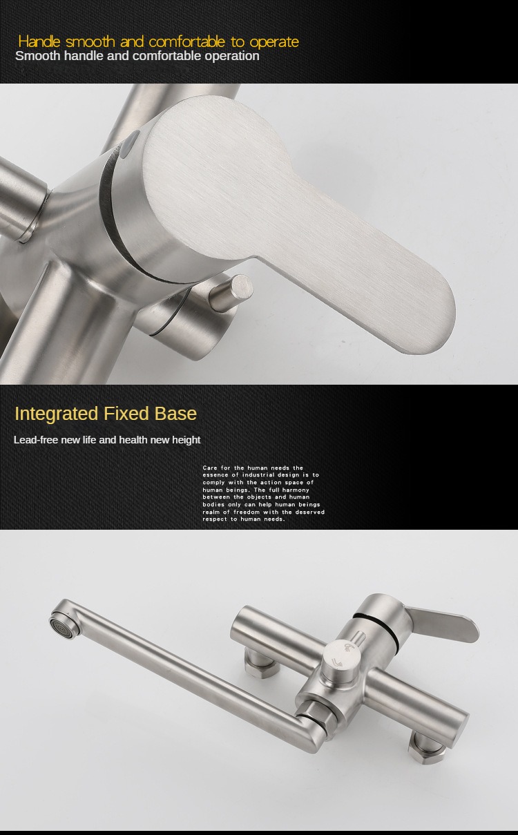 Brushed Nickel Wall Mount Sink - Commercial Kitchen Taps recension och pris