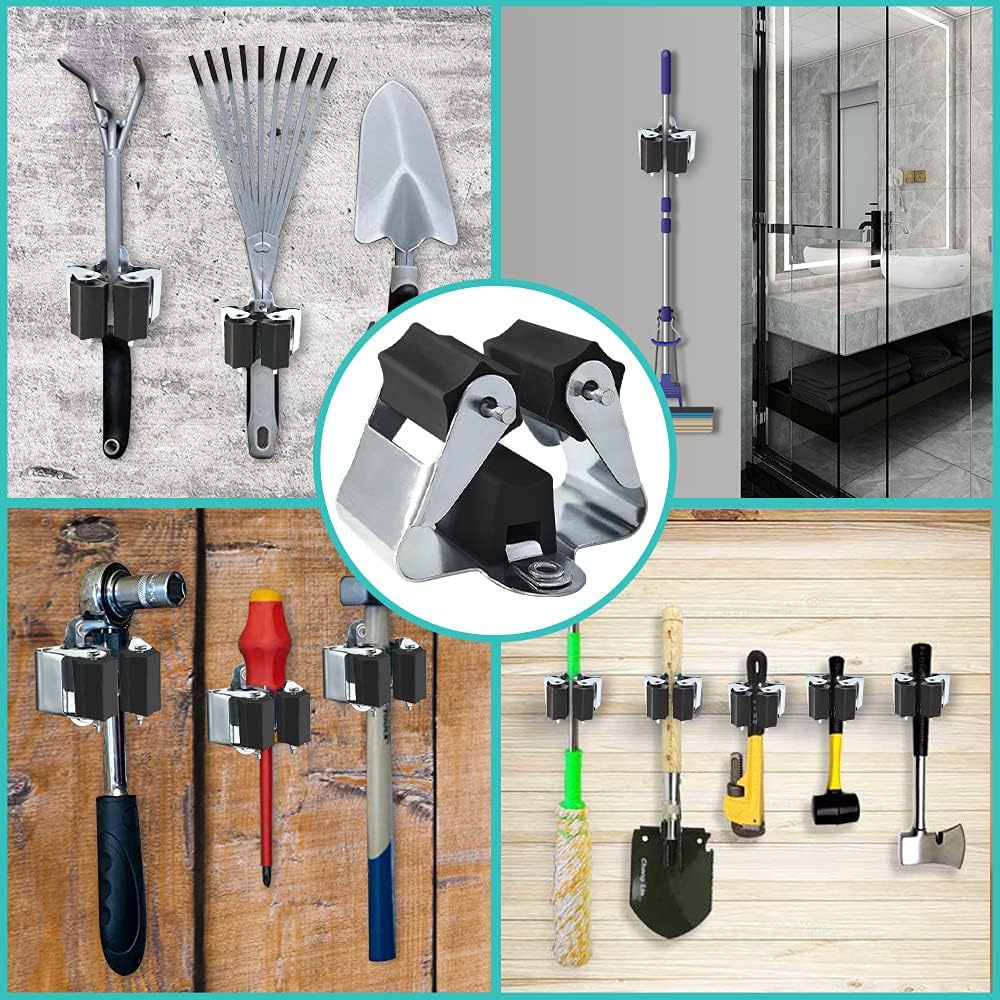 1/4pcs Broom Hanger Mop Holder - Commercial Kitchen Wall Shelves recension och pris